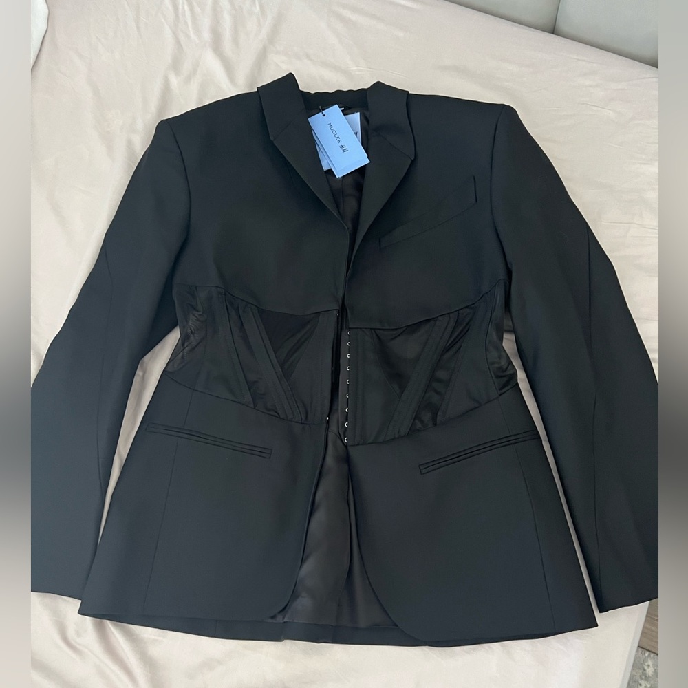 HM x Mugler corset style wool jacket